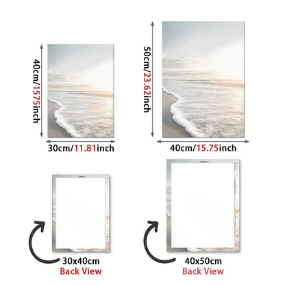 Summer Beach Landscape Framed Canvas Painting Nature  Office