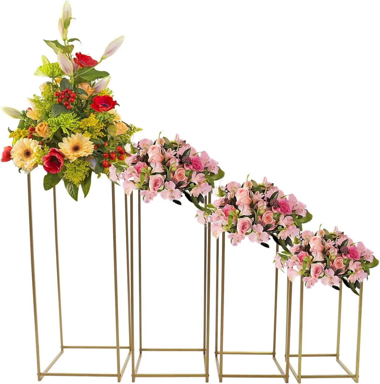 Gold Floral Stands for Wedding