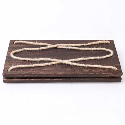 Wooden Swing Hanging Hemp Rope Wall Shelf