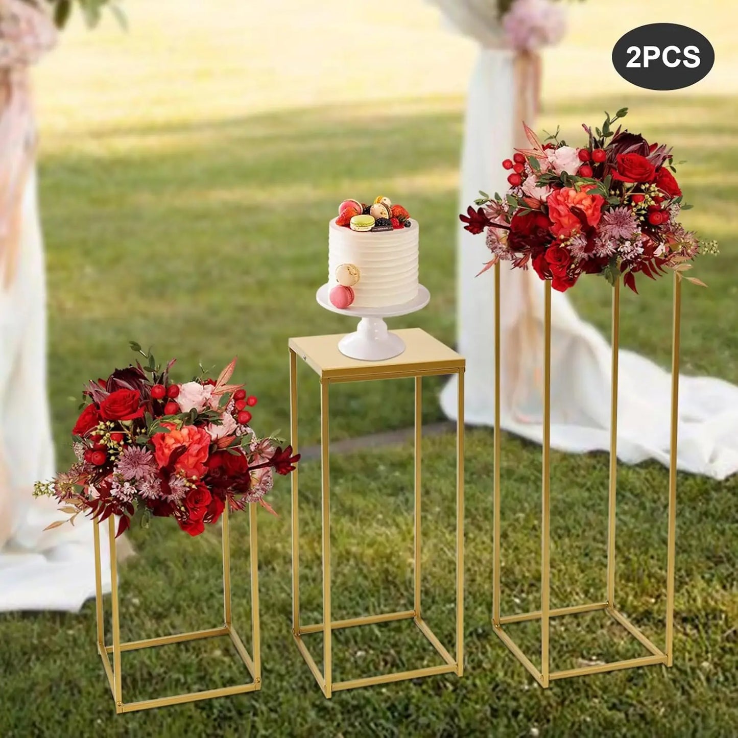 Gold Floral Stands for Wedding