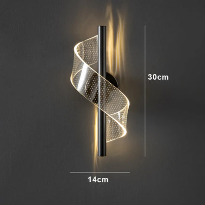 Nordic Spiral LED Pendant Lights Bedside Hanging Lamp