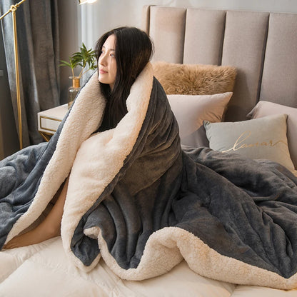 Wool Throw Blanket Keep Warm Winter Bed Blankets