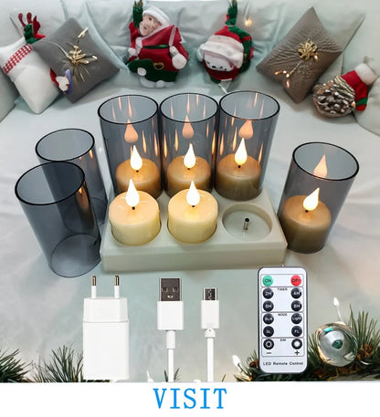 Rechargeable Candle Lamp With Remote Control LED Candles