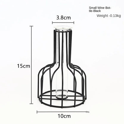 1pc Iron Art Hollow Out Golden Vase Creative