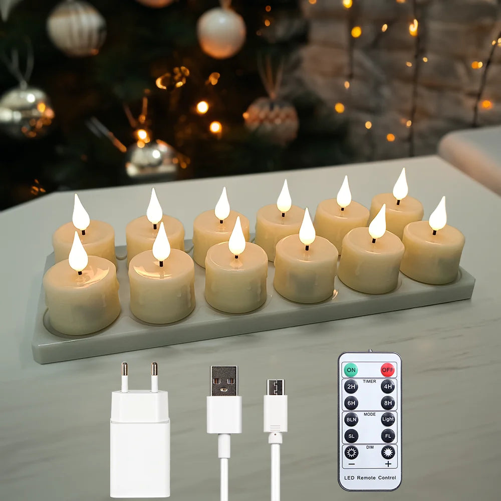 Rechargeable Candle Lamp With Remote Control LED Candles