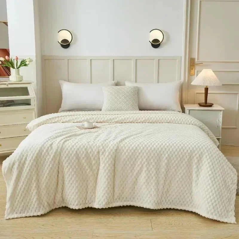 Winter Plaid Blankets for Beds Luxury Warm Sofa Blanket