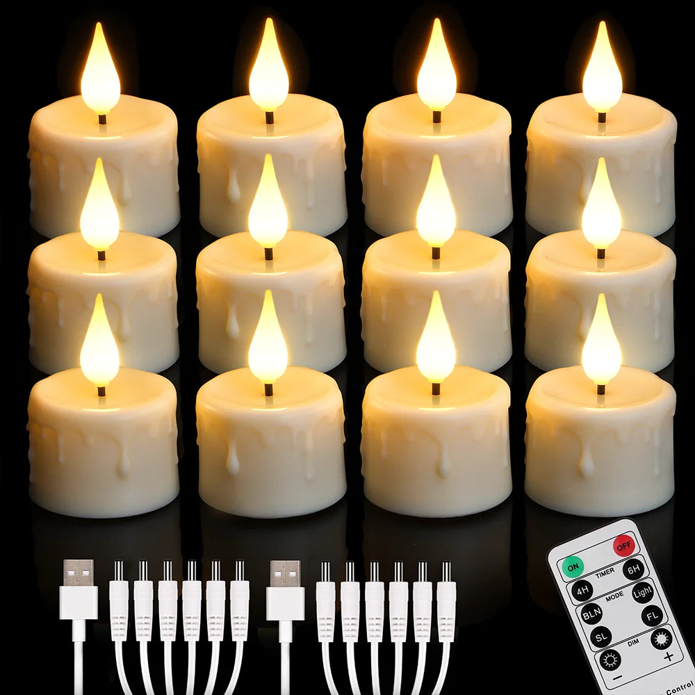 Rechargeable Candle Lamp With Remote Control LED Candles