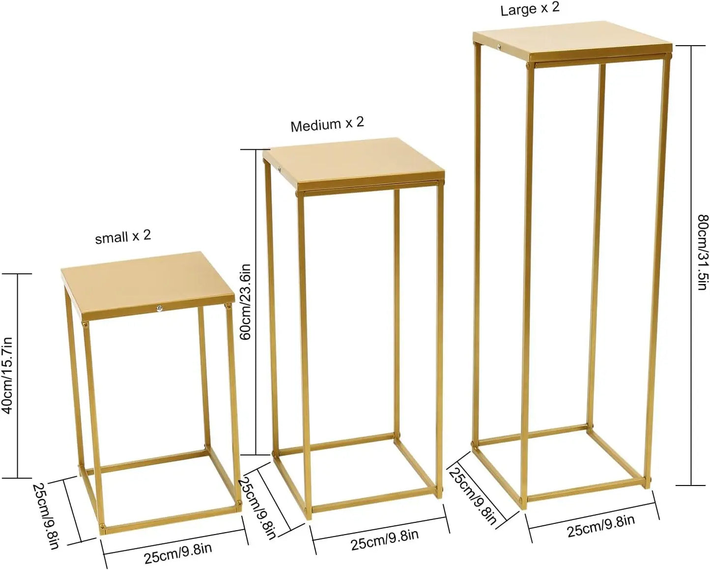 Gold Floral Stands for Wedding
