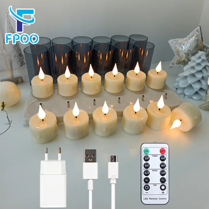 Rechargeable Candle Lamp With Remote Control LED Candles